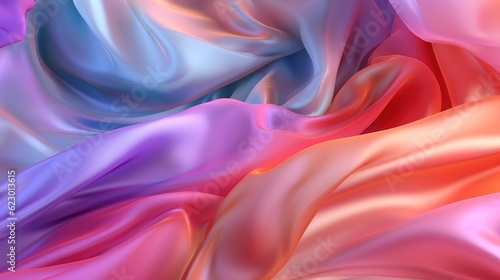 Serene Beauty of Transparent Silk Background. Generative AI