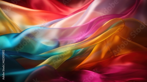 Serene Beauty of Transparent Silk Background. Generative AI
