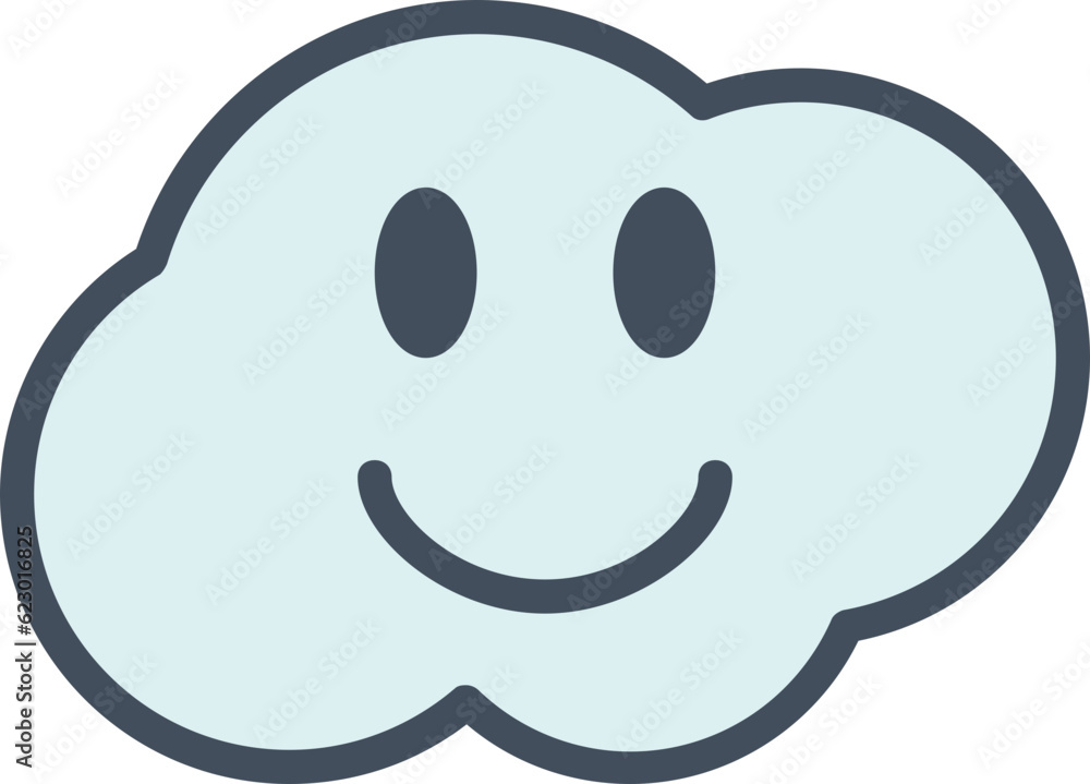 Cloud line filled icon. Weather icon simple style. Cloud line filled icon. Weather icon simple style.