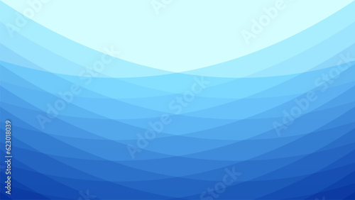 波のような青いウェーブラインのベクター背景画像