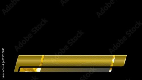 Glamour Lower Third with Alpha Channel, transparent background. Easy to use.