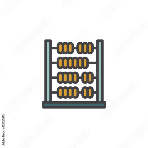 Abacus filled outline icon
