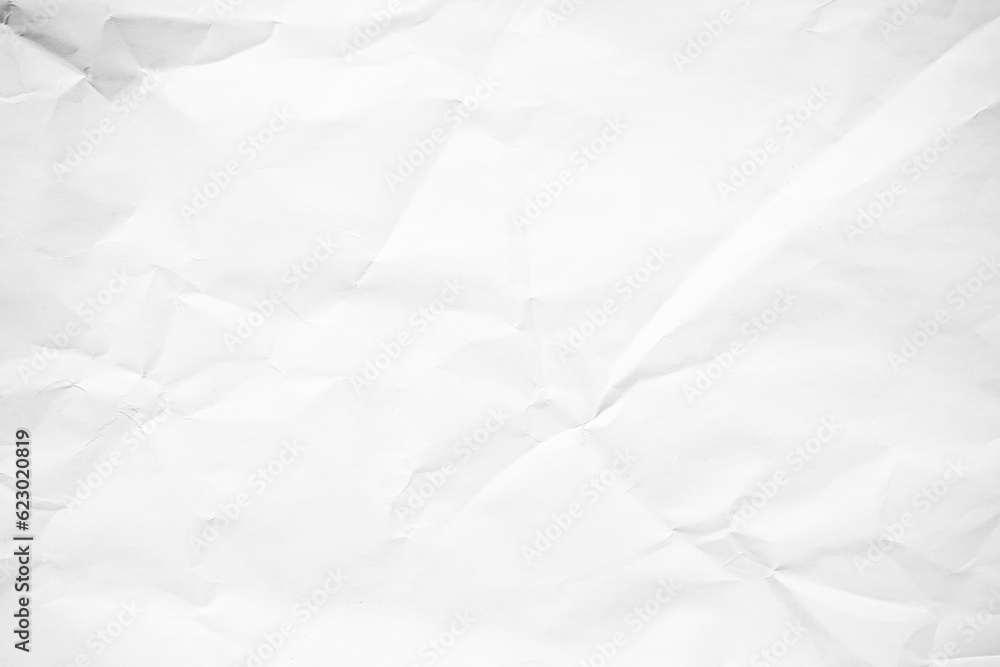 Fototapeta premium White crumpled paper texture background