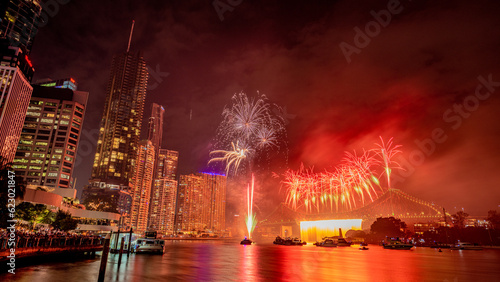 fireworks at night (2022 Brisbane)