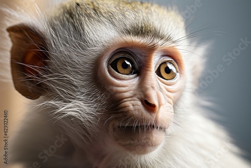 Monkey Headshot. Generative AI © Haider
