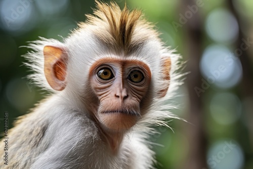 Monkey Headshot. Generative AI © Haider