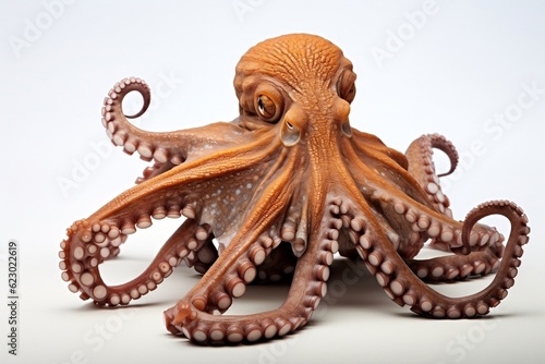 Octopus in the Coral Reef Animals of the Underwater. Generative AI