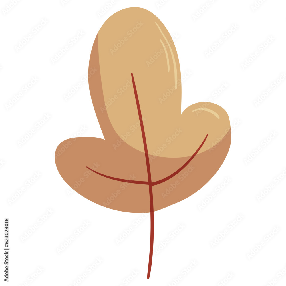 Autumn forest beige leaf illustration Autumn forest beige leaf illustration