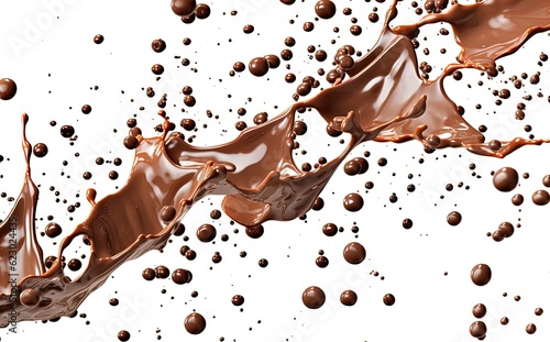 Chocolate splash. Great for advertising and packaging design. 