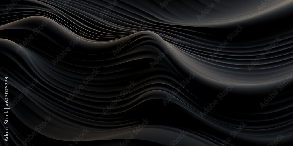 Black luxury texture abstract waves background, generative ai Black luxury texture abstract waves background, generative ai
