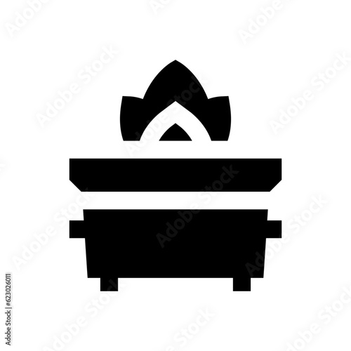 dumpster glyph icon