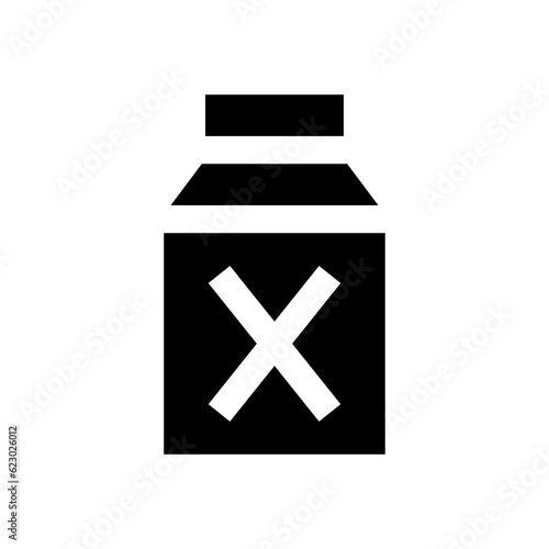 harmful substances glyph icon