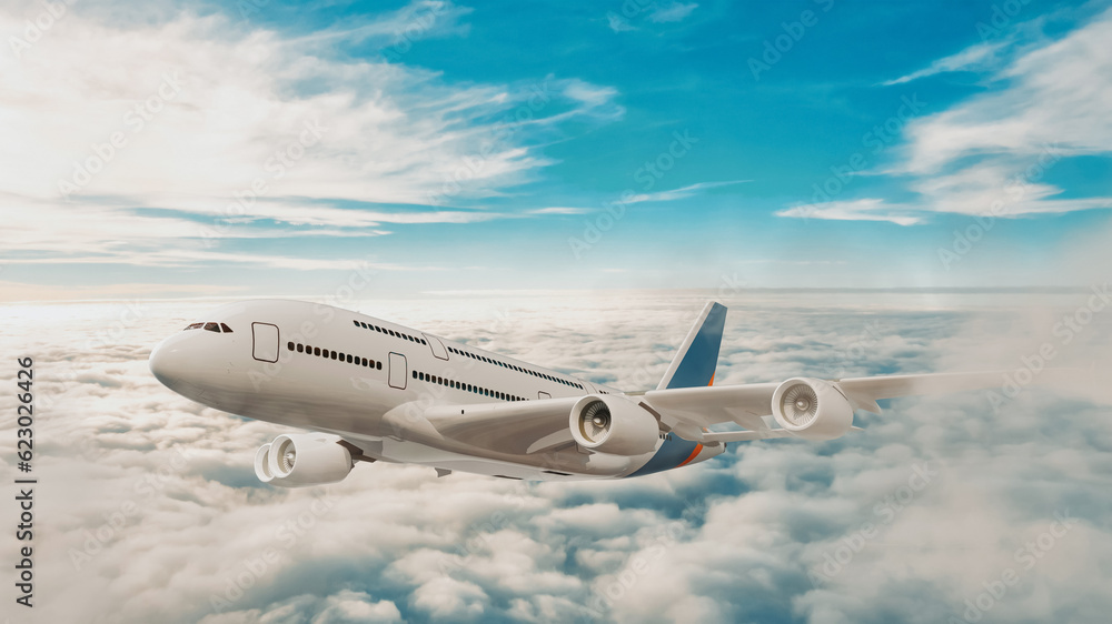 Obraz premium The plane fly in the sky.