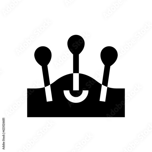 acupunture glyph icon