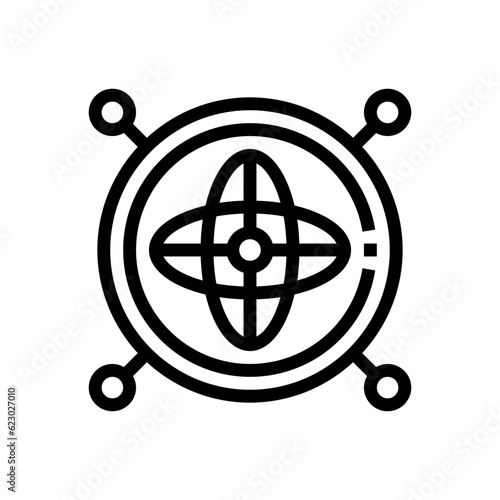 gyroscope line icon