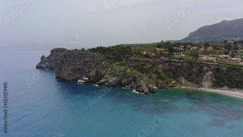 Guidaloca beach Trapani Sicily Italy Aerial view photo