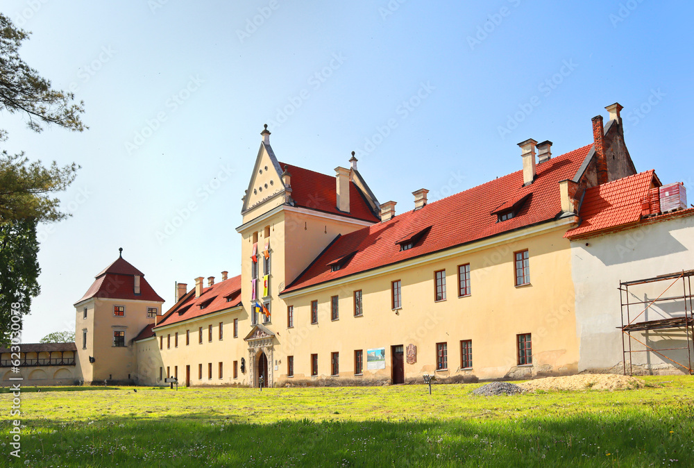 Zhovkva castle in summer sunny day in Zhovkva, Ukraine