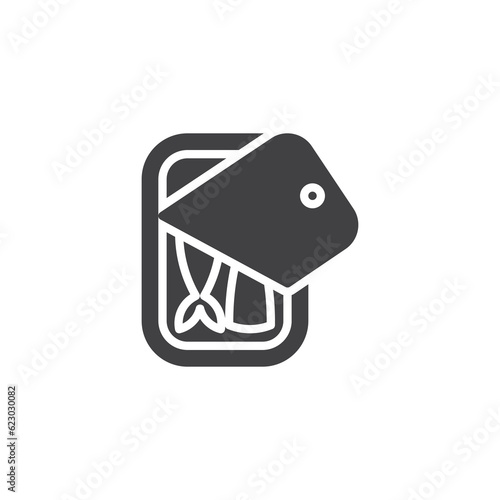 Canned fish vector icon