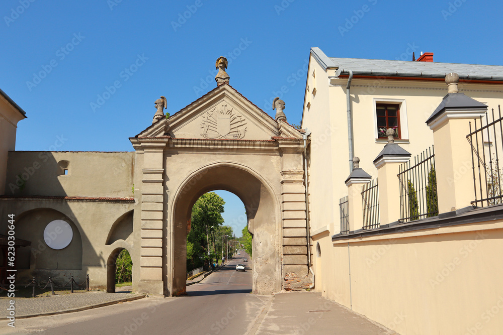 Zvirynetsʹka gate in Zhovkva, Ukraine