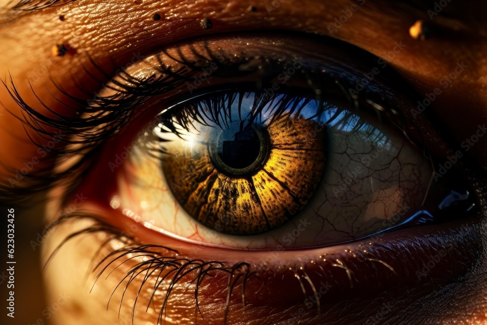 Ultra-Detailed Close-Up of Human Eye
