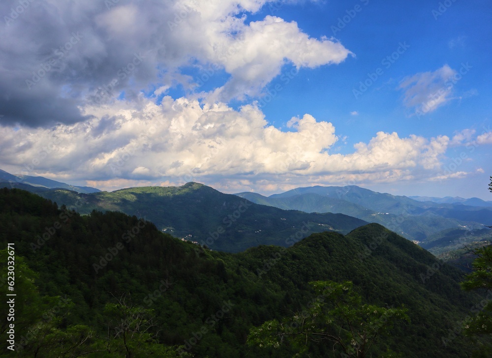 Fototapeta premium clouds over the mountains
