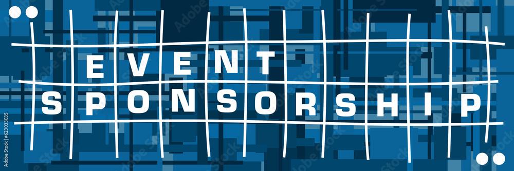 Event Sponsorship Blue Squares Texture Lines Boxes Text Event Sponsorship Blue Squares Texture Lines Boxes Text