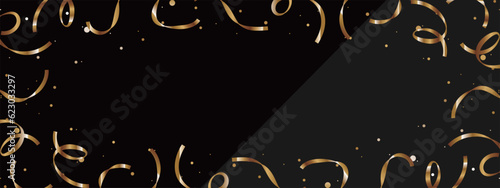 高級感のあるパーティーのバナー　ブラック＆ゴールド