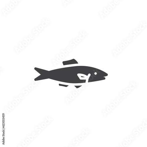 Anchovies seafood vector icon