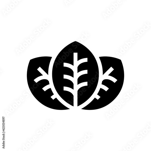coca leaves glyph icon