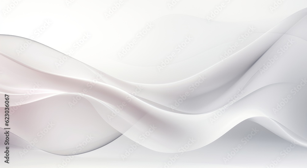 Obraz premium Abstract white background with smooth wavy lines