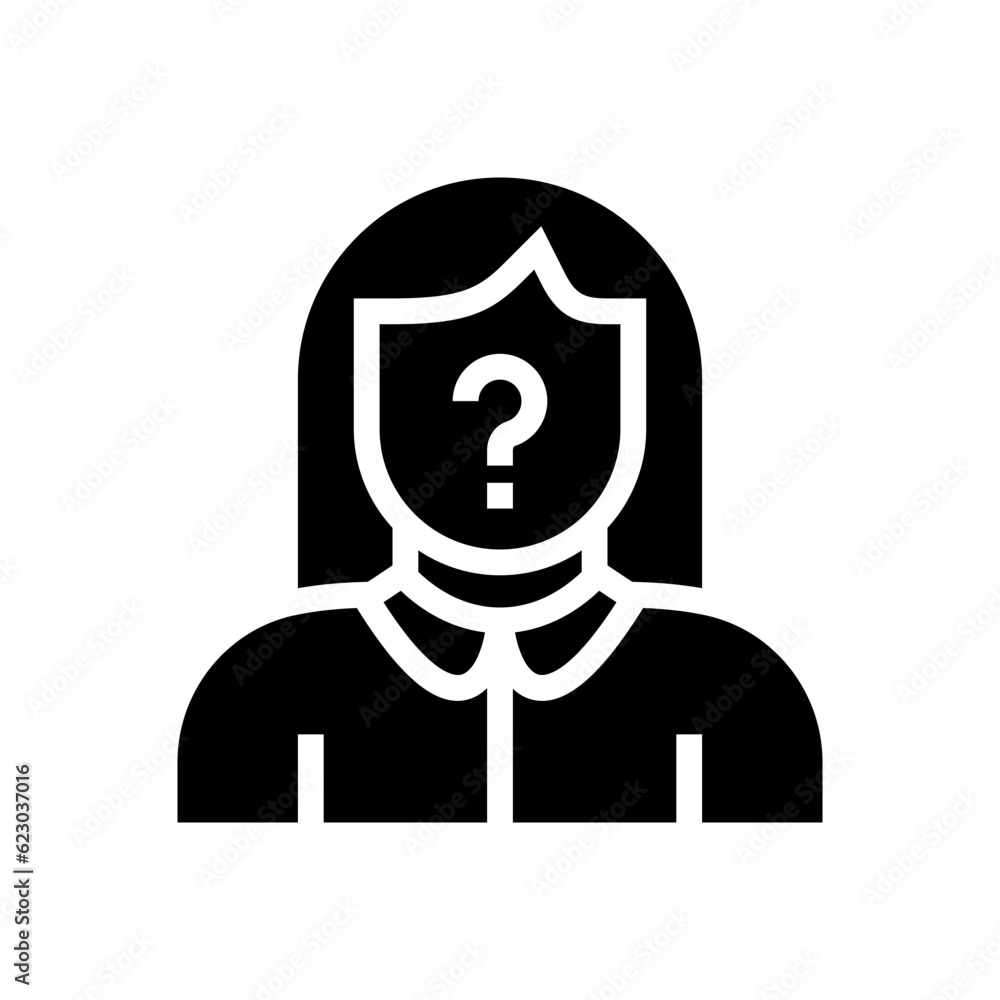 anonymous woman glyph icon
