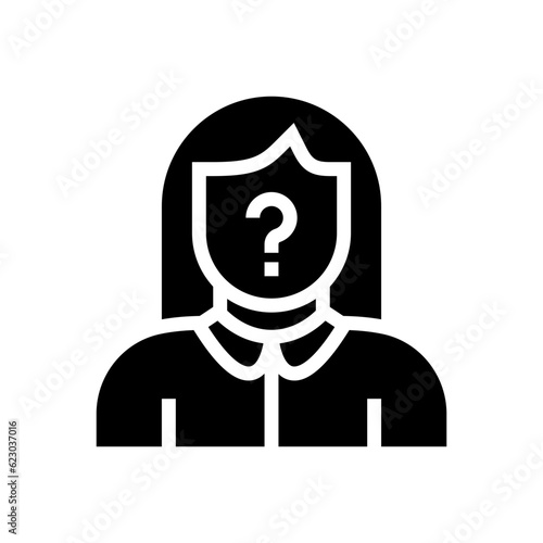 anonymous woman glyph icon