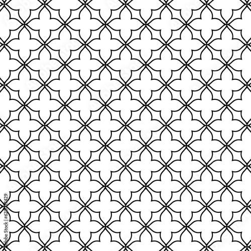Traditional Middle Eastern Pattern. Black And White Arabic Pattern