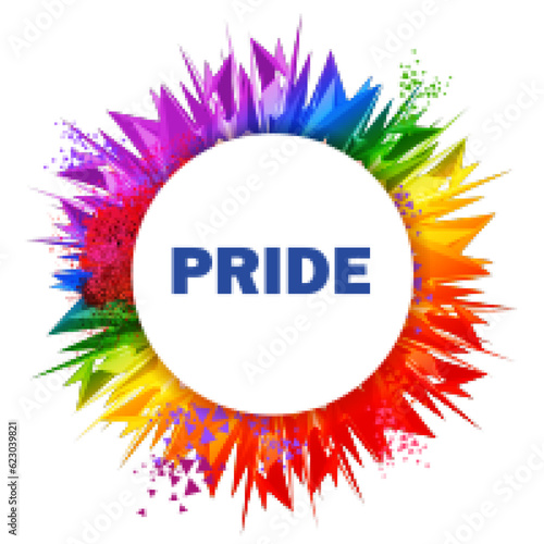 Rainbow colored background showing LGBT support for Lesbian, Gay, Bisexual and Transgender community