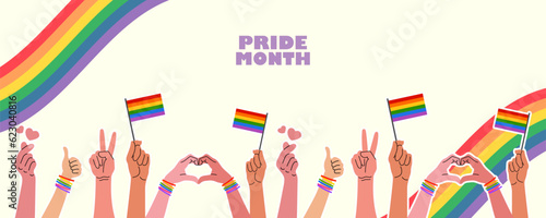 Rainbow colored background showing LGBT support for Lesbian, Gay, Bisexual and Transgender community