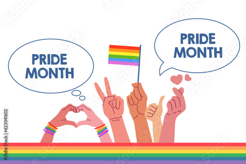 Rainbow colored background showing LGBT support for Lesbian, Gay, Bisexual and Transgender community