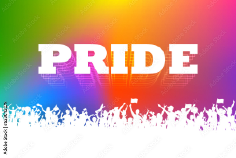 Fototapeta premium Rainbow colored background showing LGBT support for Lesbian, Gay, Bisexual and Transgender community