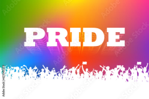 Rainbow colored background showing LGBT support for Lesbian, Gay, Bisexual and Transgender community