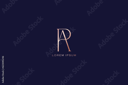 pa letter minimalist brand design line style creative golden wordmark design typography illustration, ap lettering, ap goldeb creative, pa minimalist