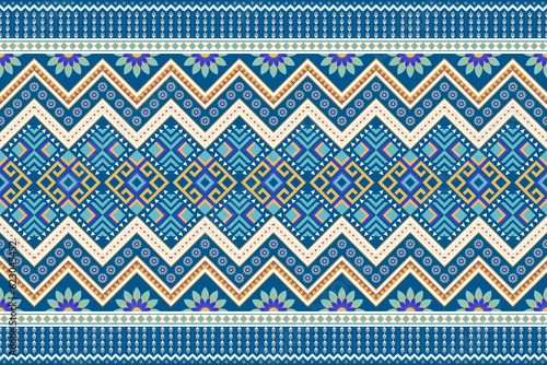 Ikat seamless pattern background. Traditional pattern. Ikat Aztec tribute. Seamless fabric pattern, bedsheet, table cover sheet, bag design.