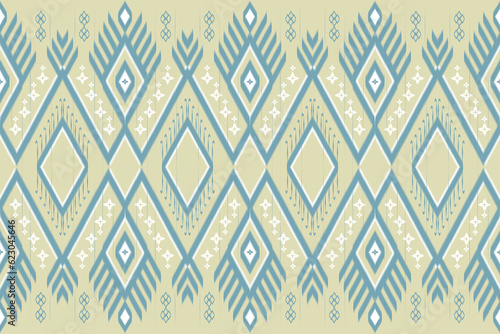 Ikat seamless pattern background. Traditional pattern. Ikat Aztec tribute. Seamless fabric pattern, bedsheet, table cover sheet, bag design.