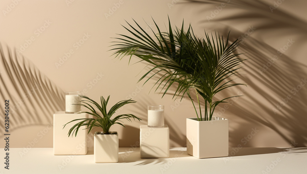 palm tree in a mini pot Generative Ai palm tree in a mini pot Generative Ai
