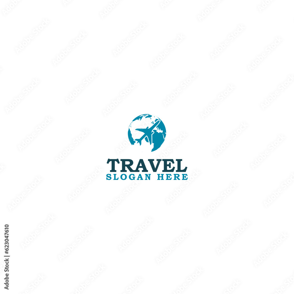 Travel agency logo design template isolated on white background Travel agency logo design template isolated on white background