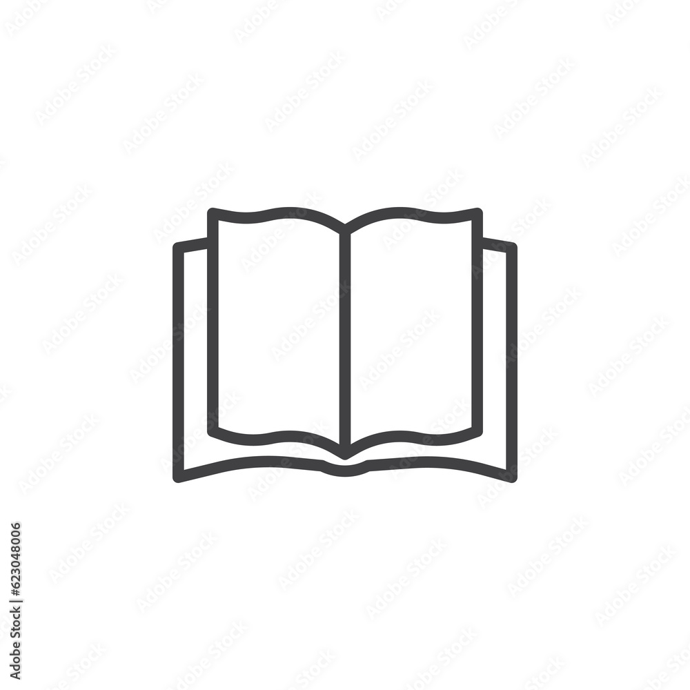 Blank book pages line icon Blank book pages line icon