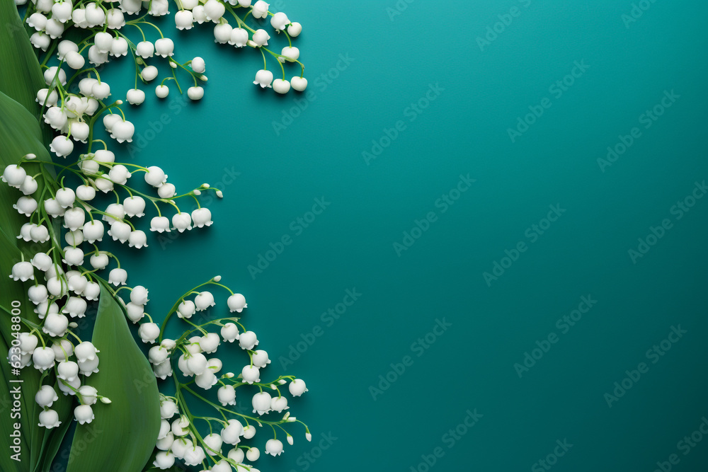 background with lily of the valley Generative Ai background with lily of the valley Generative Ai
