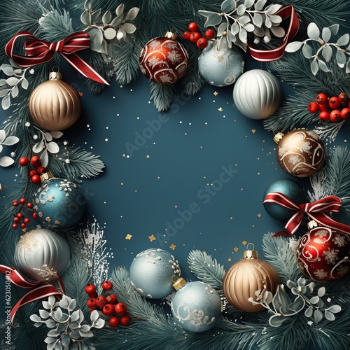 Illustration of Christmas background  AI Generated