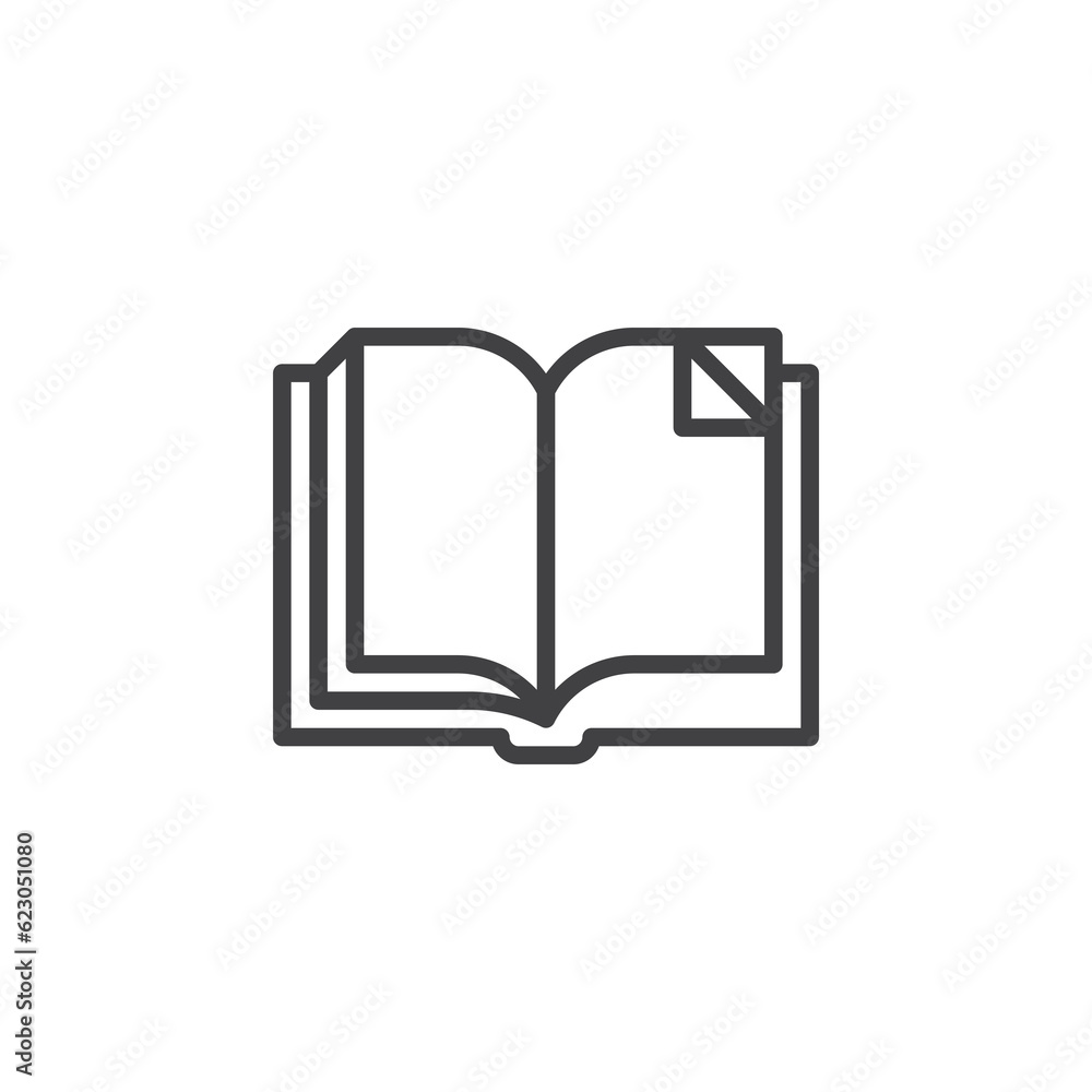 Reading book line icon Reading book line icon
