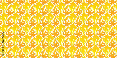 seamless pattern of fire flames