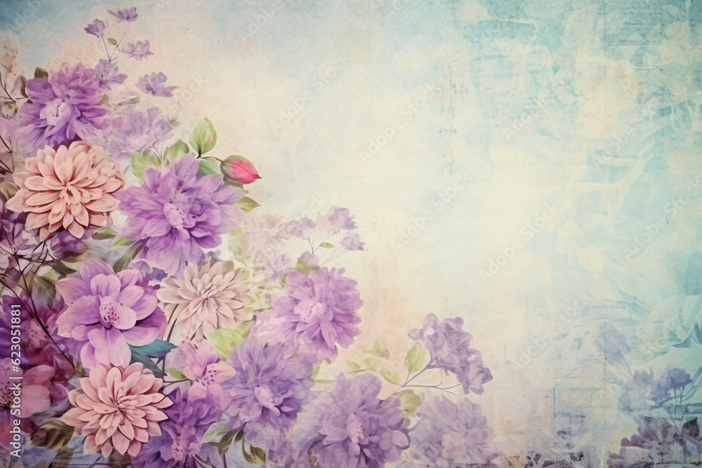 background with flowers Generative Ai