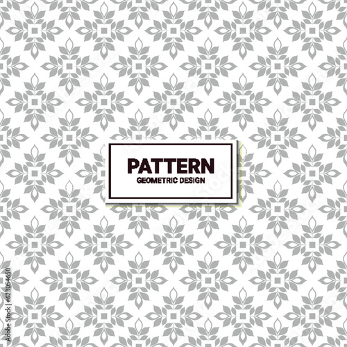 Seamless abstract flower pattern on white background